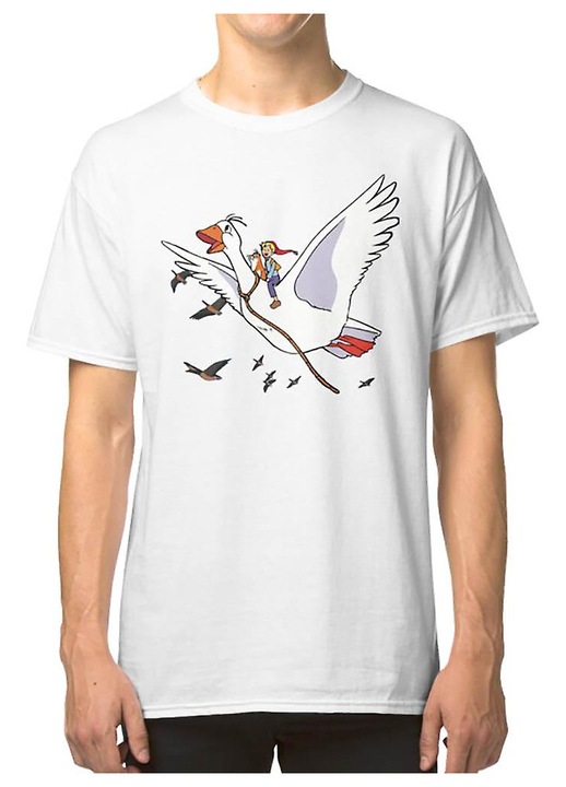 Ferfi polo, feher, pamut, klasszikus szabas, nyomtatott, Fehér