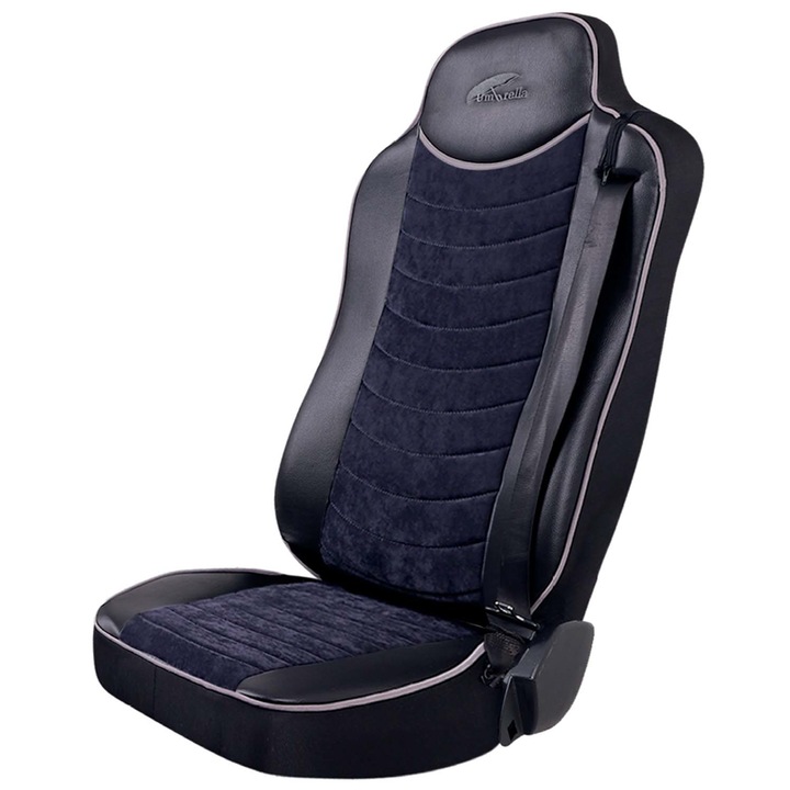 Комплект калъфи за автомобилни седалки Man Tgx Eur 5 Черна екологична кожа, черно кадифе