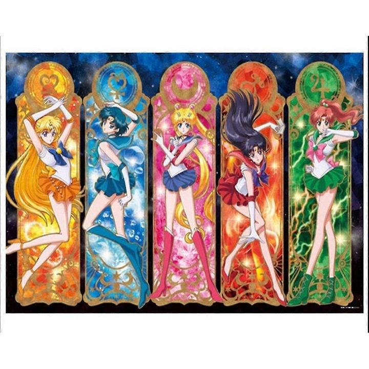 Set DIY Diamond Painting Sailor Moon, 15.7x19.6inch, multicolor