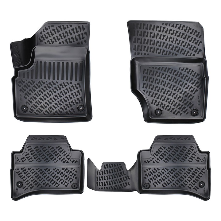 Комплект стелки Xenon Bright, за Volkswagen Touareg I 2002-2010, гума, черен