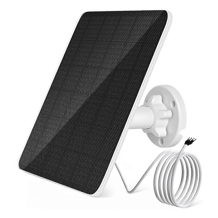 Panou solar 5W pentru sonerie Ring, rezistent la intemperii, montare ajustabila, negru