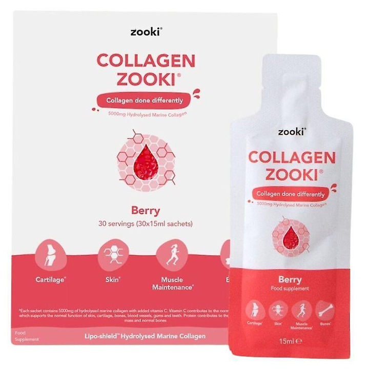 Collagen Liposomal Zooki, 305000mg, 30mg Vitamina C, aroma de fructe de padure