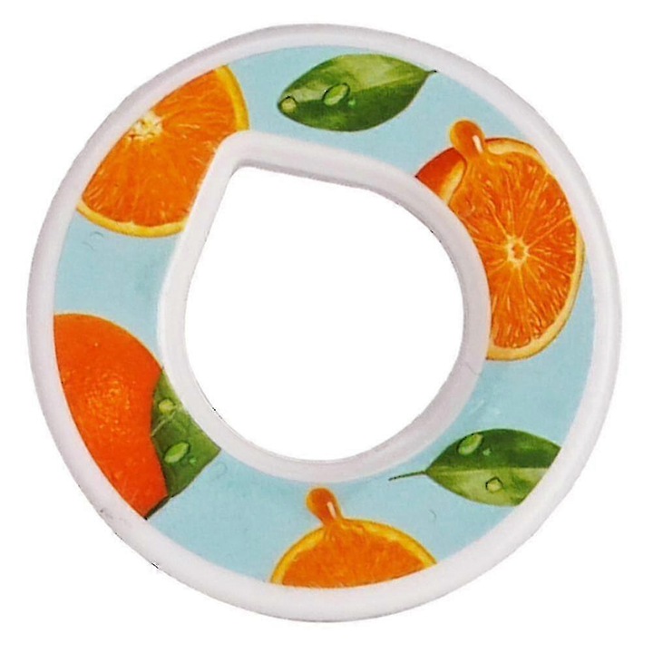 Accesoriu sticla de apa 650ml cu pai si inel aromatic, 7 arome fructe, multicolor, 26x7.8cm, set 2 inele aromatice