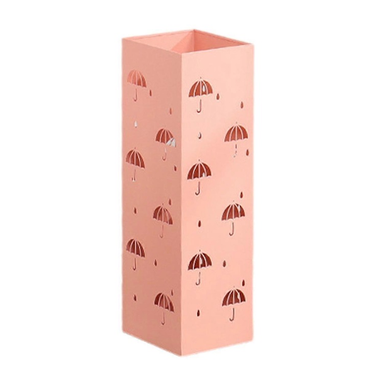 Стойка за чадъри метална, розова, модерен дизайн, универсална