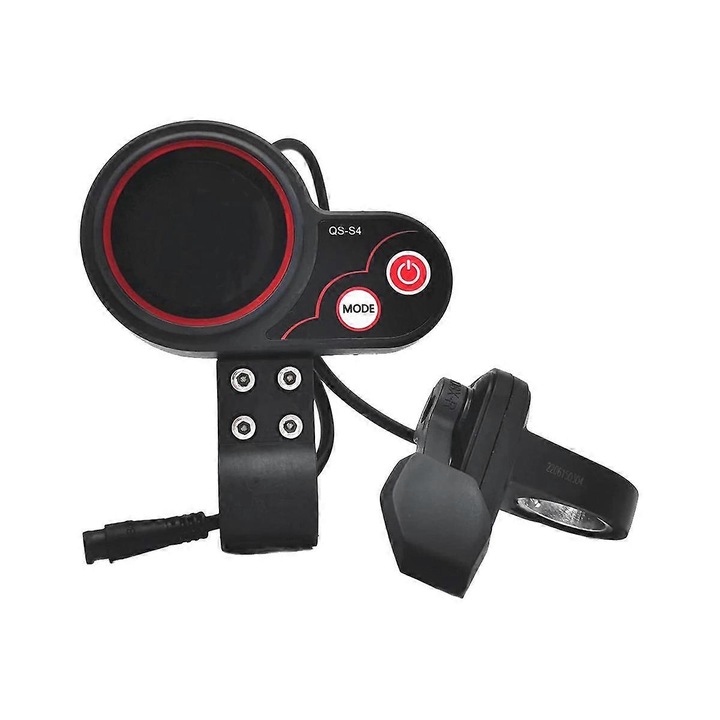 Gázkar szett LCD kijelzővel elektromos rollerekhez, fekete, kompakt méretek