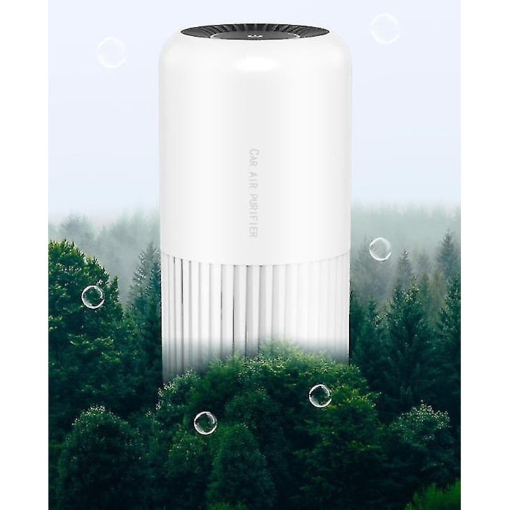 Purificator de aer, umidificare, alb, design compact