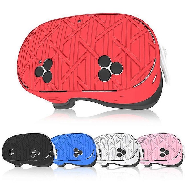 Carcasa de protectie din silicon pentru VR Quest 3S, rosie, 179.7x94x78.4mm, set 1 buc.