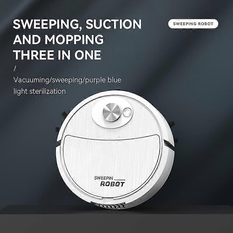 Aspirator robot 8088, 3 in 1, reincarcabil, alb, sweepin