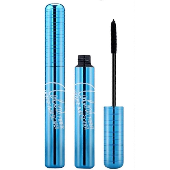 Mascara 4D cu fibre de matase, waterproof, set 1 buc, pentru volum si lungime, hipoalergenica, fara ulei