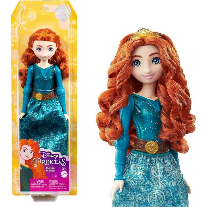 Merida Disney baba, hosszú haj, kék / narancssárga
