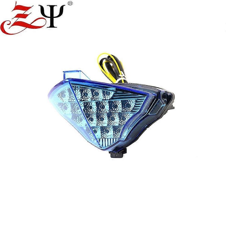 LED задни светлини с интегрирани мигачи за Yamaha YZF R1 (2004-2006), сини, лесен монтаж