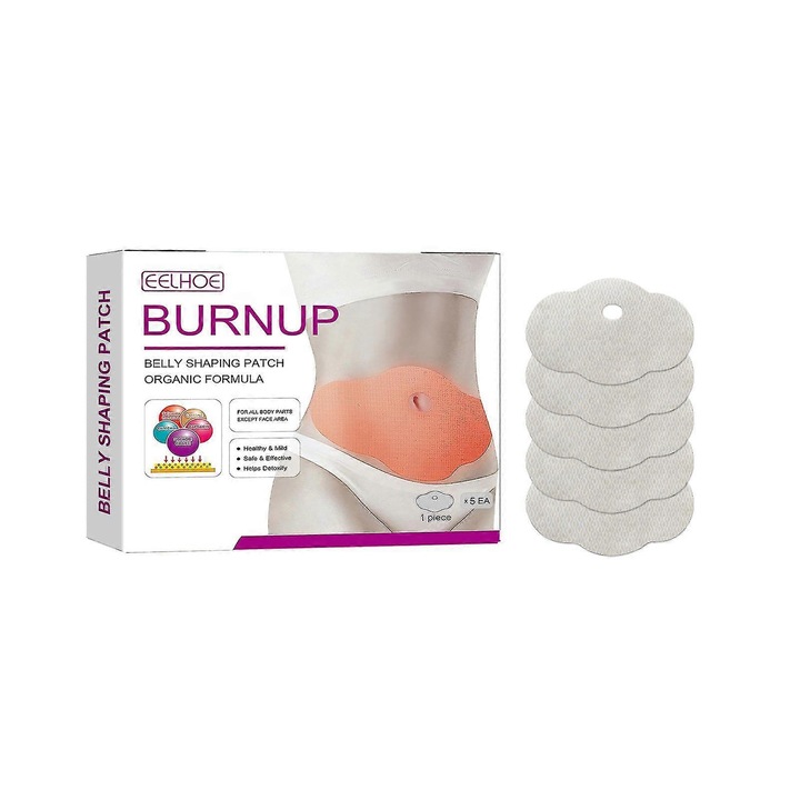 Plasturi pentru ridicarea abdomenului, Eelhoe 5 bucati, tonifiere, efect de contur, multicolor