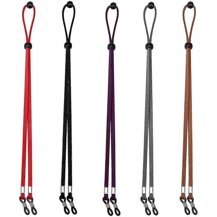 Set 5 curele ochelari, poliuretan, antiderapante, multicolor