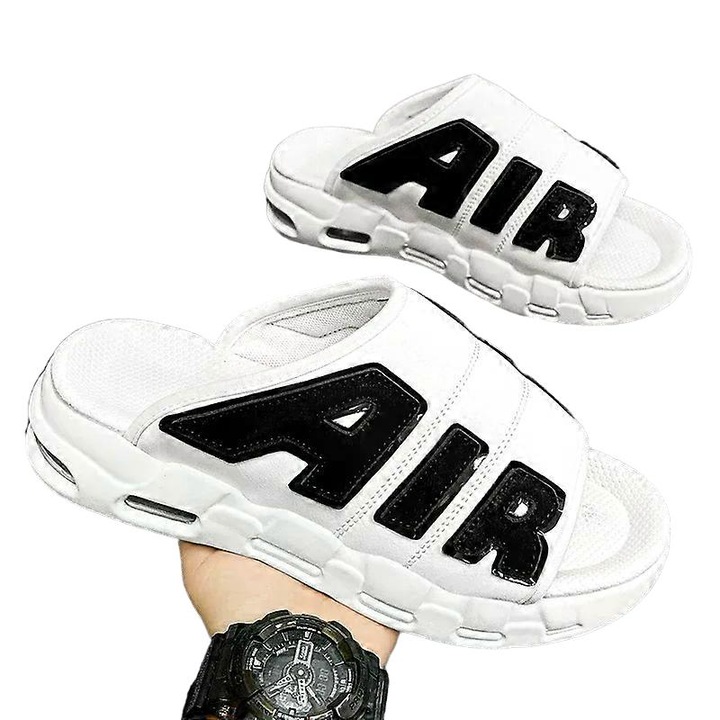 Papuci de casa barbati, EVA, Alb