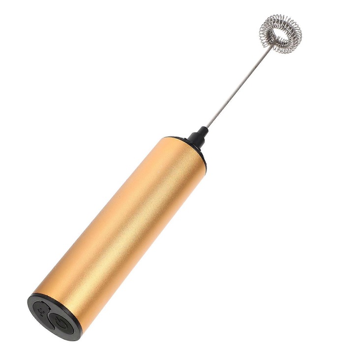 Aparat spumare lapte, 25.8x3.3x3.3cm, aurie, set