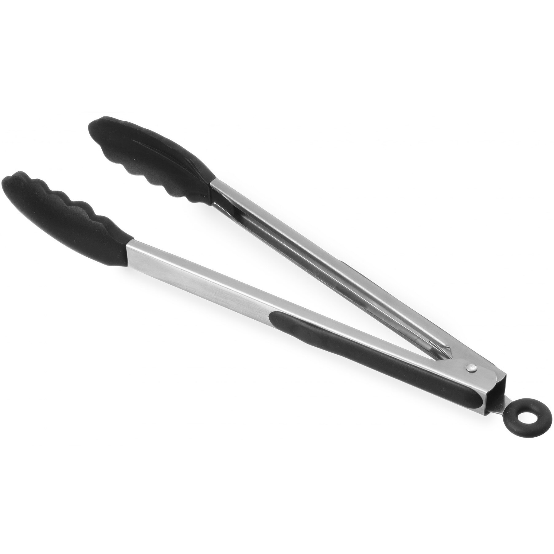 Cleste servire 30 cm, din inox cu varf din silicon rezistent la caldura, Hendi