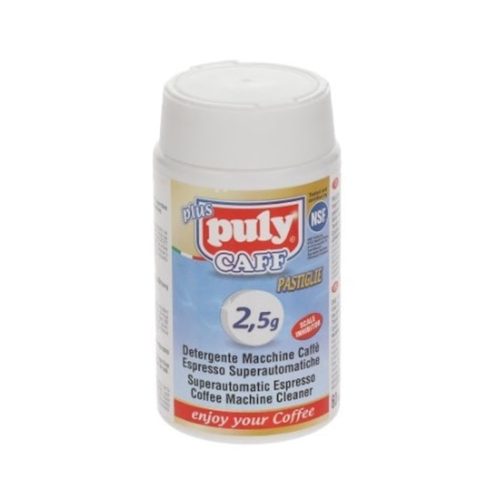 Detergent pastile pentru masini de cafea, 60 tablete de 2,5 grame, Puly Caff Plus 150gr