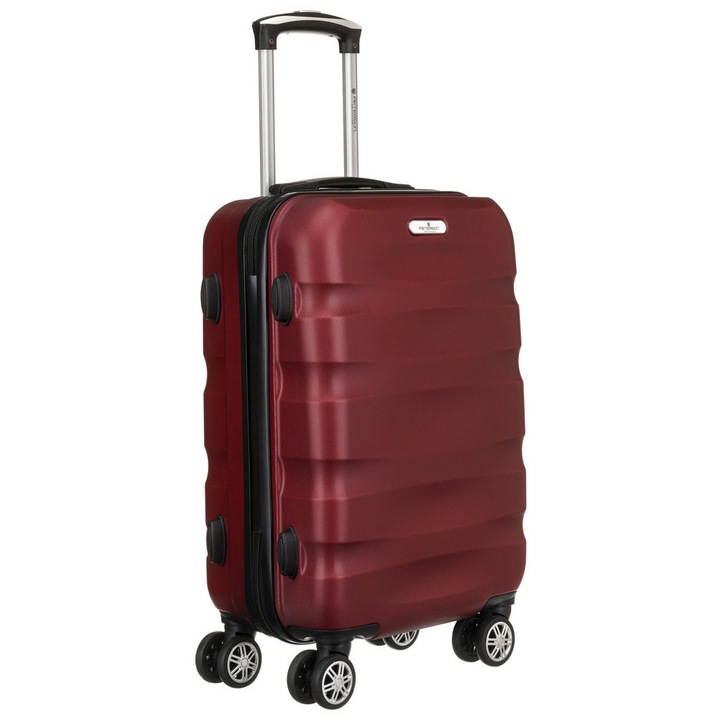 Troler cabina ABS+, Peterson, 4 roti, sistem de inchidere cu cifru, 50x35x20cm