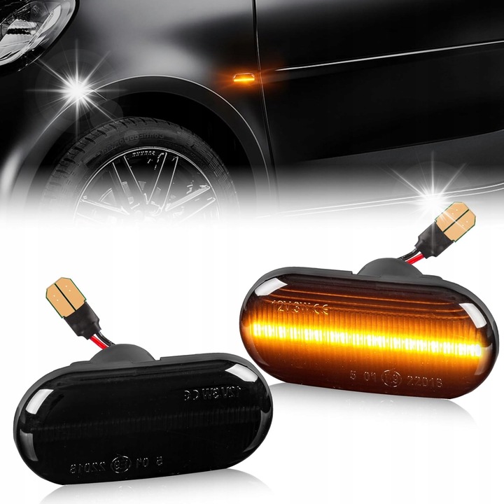 Kierunkowskazy LED Dymione CL-SM453, compatibile cu Nissan, Opel, Renault, Mercedes, 18 LED-uri, plug and play, set