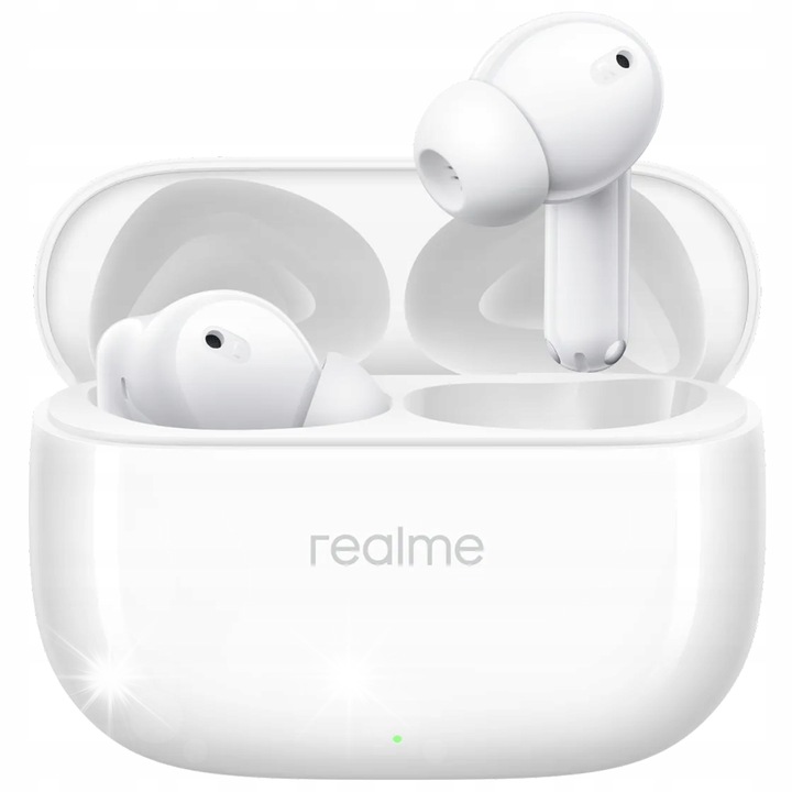 Realme Buds T310 vezeték nélküli fülhallgató, Bluetooth, zajszűrő, fehér, 40 óra üzemidő