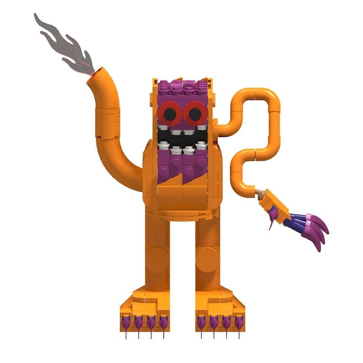 Set figurine blocuri de constructie, 46 piese, material ABS, multicolor, Italian brainrot