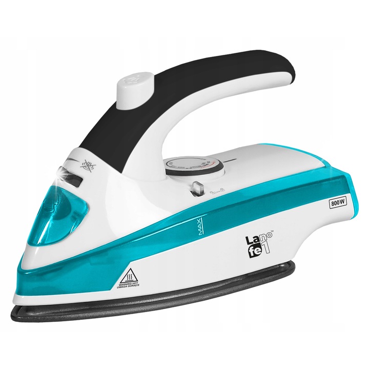 Fier de calcat portabil Lafe, 800W, functie de abur, talpa teflonata, maner pliabil