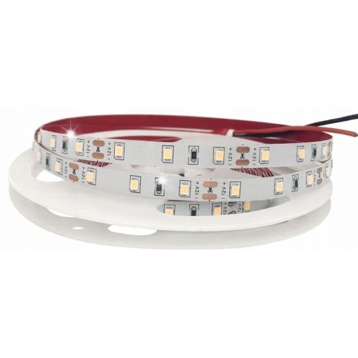 LED лента Adviti 12V 12W/м 4000K 120LED/м 5м, самозалепваща, ширина 8мм