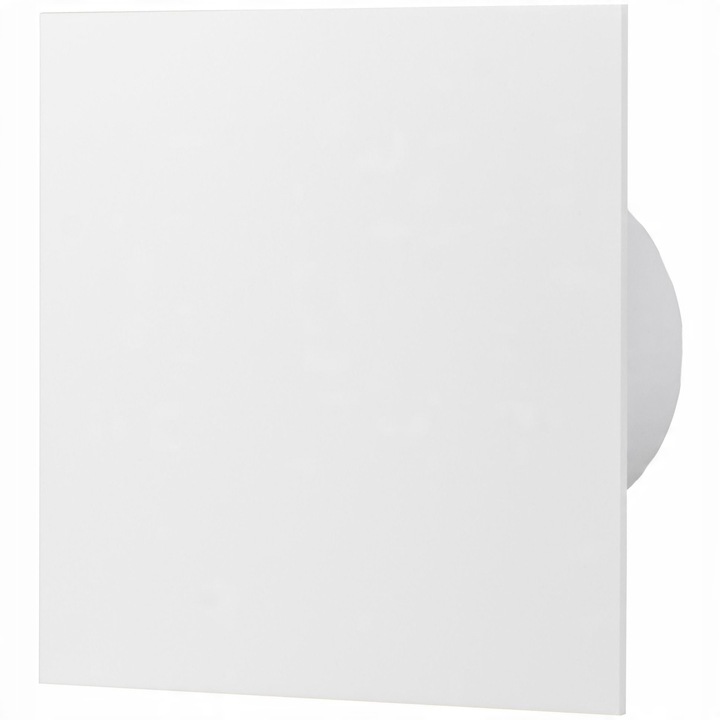 Ventilator baie Orno, model OR-WL-3201/100/S, panou decorativ alb mat, 100mm, 8W, 135x135mm