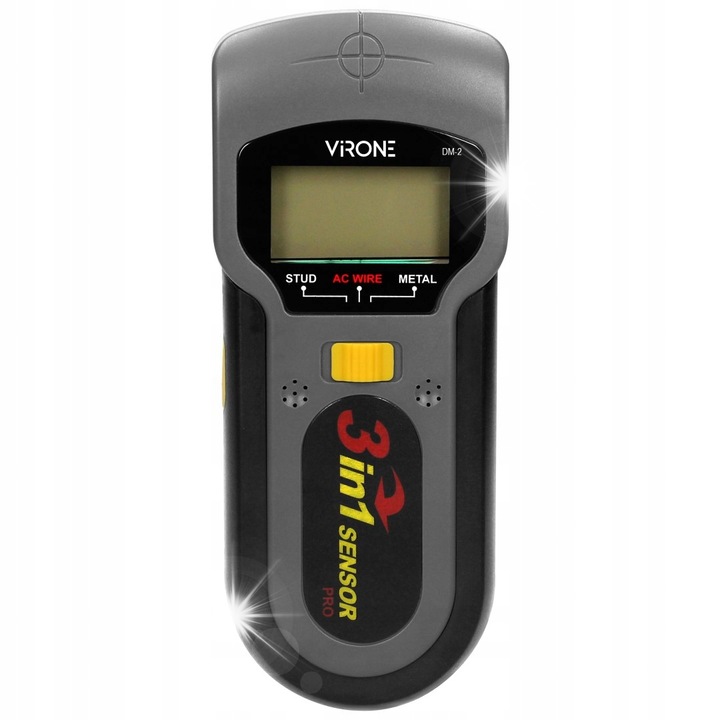 Detektor 3w1 pentru cabluri, metale si lemn, VIRONE, 77x175x30mm, alimentare 9V
