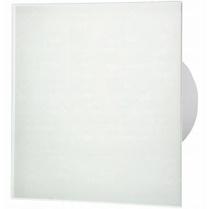 Ventilator baie, Orno, model OR-WL-3201/100/PS, 100mm, alb, panou decorativ sticla argintie perlata