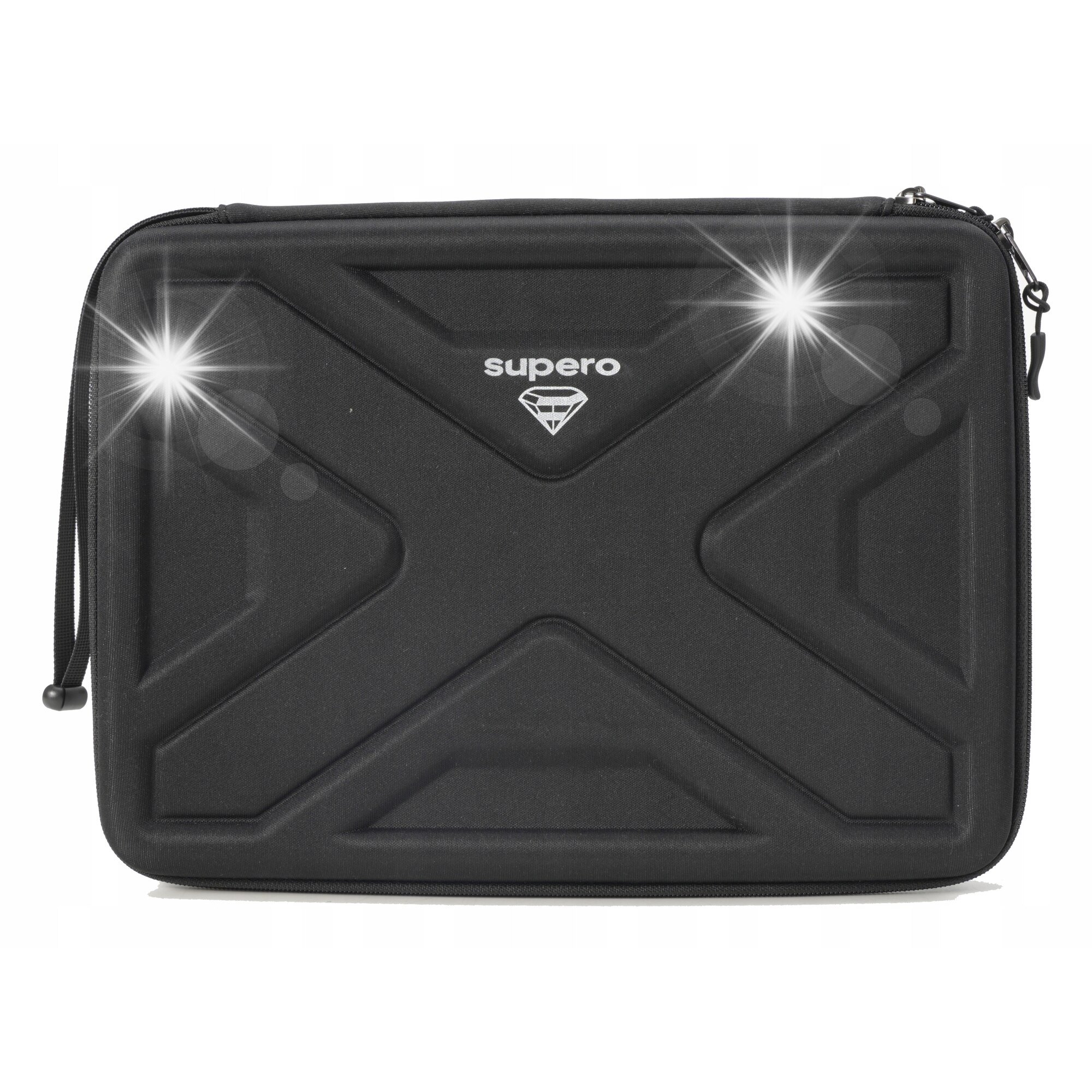 Geanta laptop Supero, 13-14", neagra, material rezistent, cu protectie interna