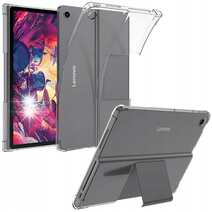 Etui pancerne pentru Lenovo Tab Plus 11.5, transparent, cu amortizare socuri, design subtire