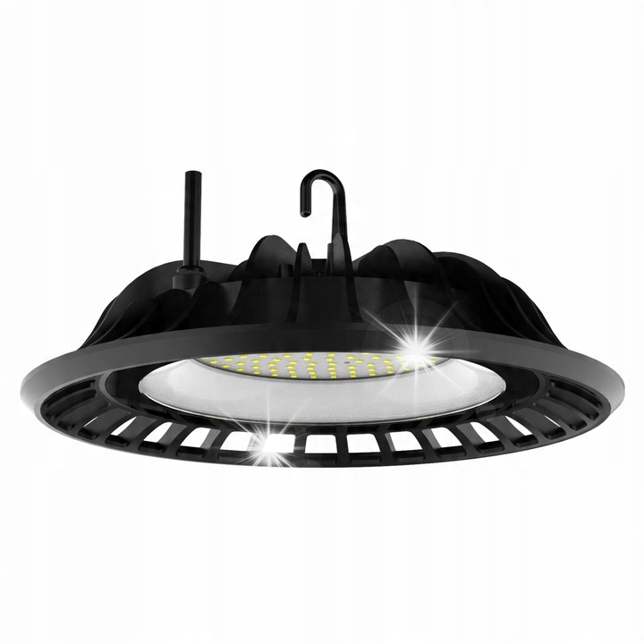 Lustra LED, ORNO, 100W, 9000lm, IP65, 4000K, negru, 30x7.5x13.5cm