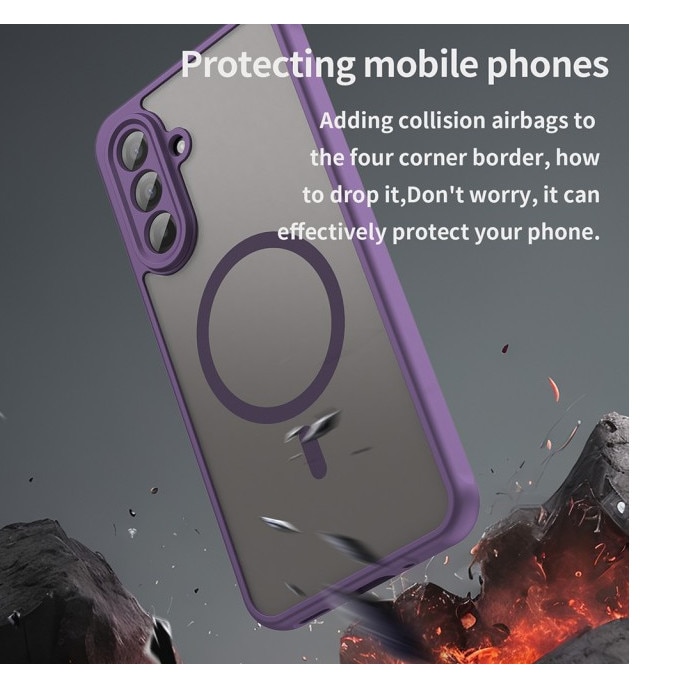 Husa Upzz® Halo Pentru Samsung Galaxy A17 5G, Magsafe, Protectie Camere si Colturi, Design Premium, Super Rezistenta, Purple