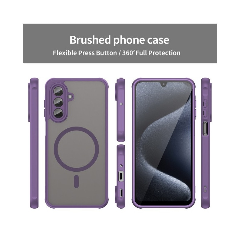 Husa Upzz® Halo Pentru Samsung Galaxy A17 5G, Magsafe, Protectie Camere si Colturi, Design Premium, Super Rezistenta, Purple