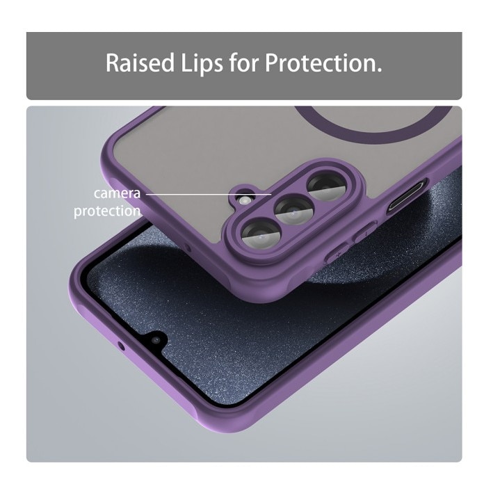 Husa Upzz® Halo Pentru Samsung Galaxy A17 5G, Magsafe, Protectie Camere si Colturi, Design Premium, Super Rezistenta, Purple