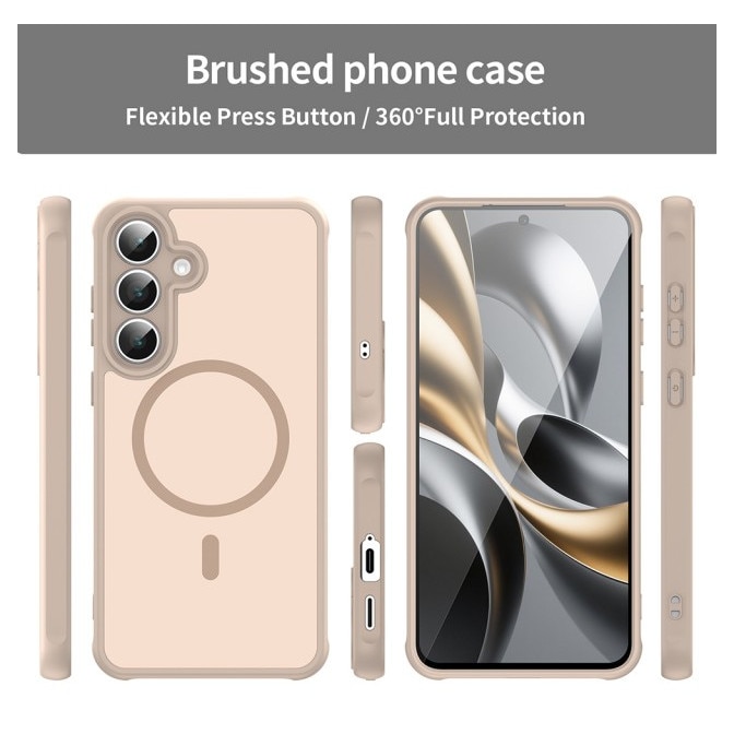Husa Upzz® Halo Pentru Samsung Galaxy A17 5G, Magsafe, Protectie Camere si Colturi, Design Premium, Super Rezistenta, Gold