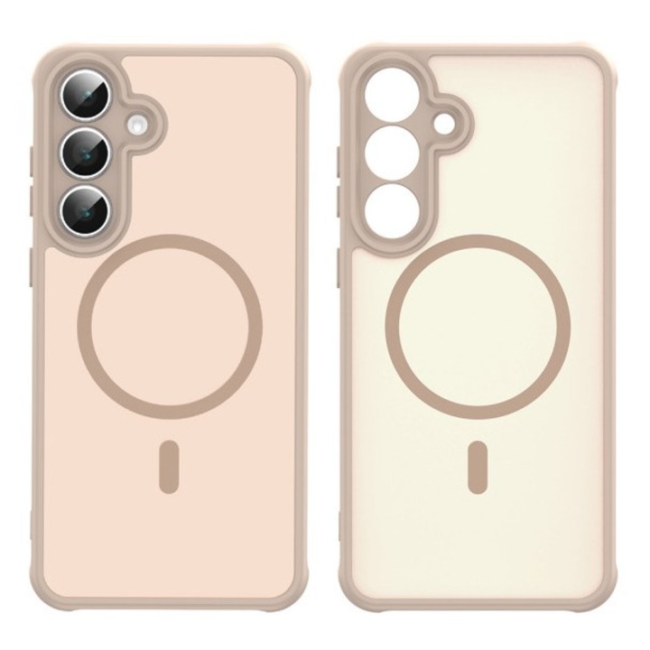 Husa Upzz® Halo Pentru Samsung Galaxy A17 5G, Magsafe, Protectie Camere si Colturi, Design Premium, Super Rezistenta, Gold