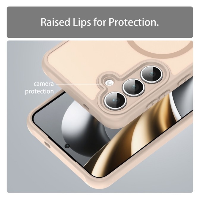 Husa Upzz® Halo Pentru Samsung Galaxy A17 5G, Magsafe, Protectie Camere si Colturi, Design Premium, Super Rezistenta, Gold