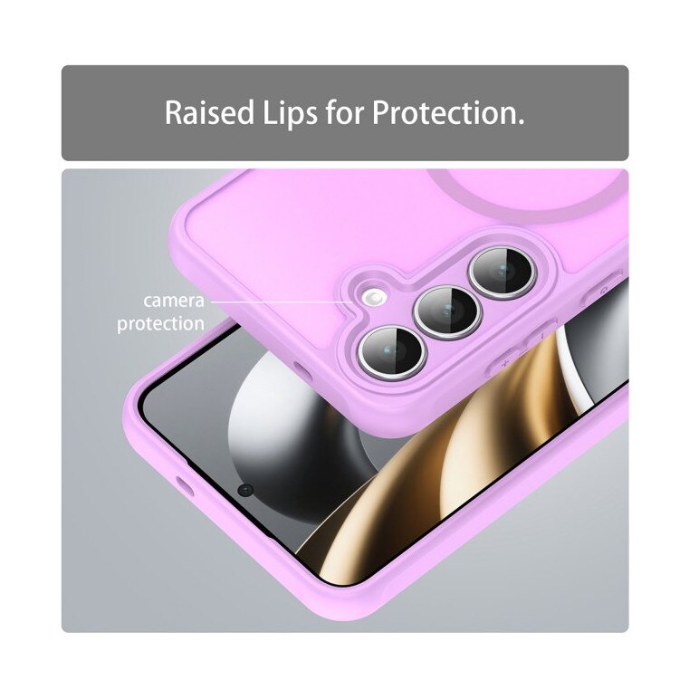 Husa Upzz® Halo Pentru Samsung Galaxy A17 5G, Magsafe, Protectie Camere si Colturi, Design Premium, Super Rezistenta, Pink