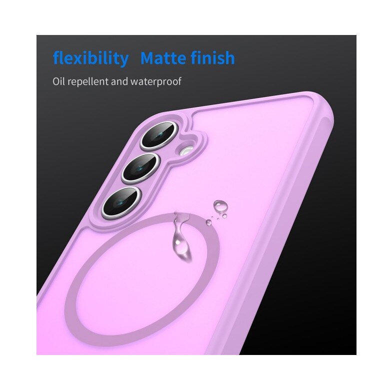 Husa Upzz® Halo Pentru Samsung Galaxy A17 5G, Magsafe, Protectie Camere si Colturi, Design Premium, Super Rezistenta, Pink