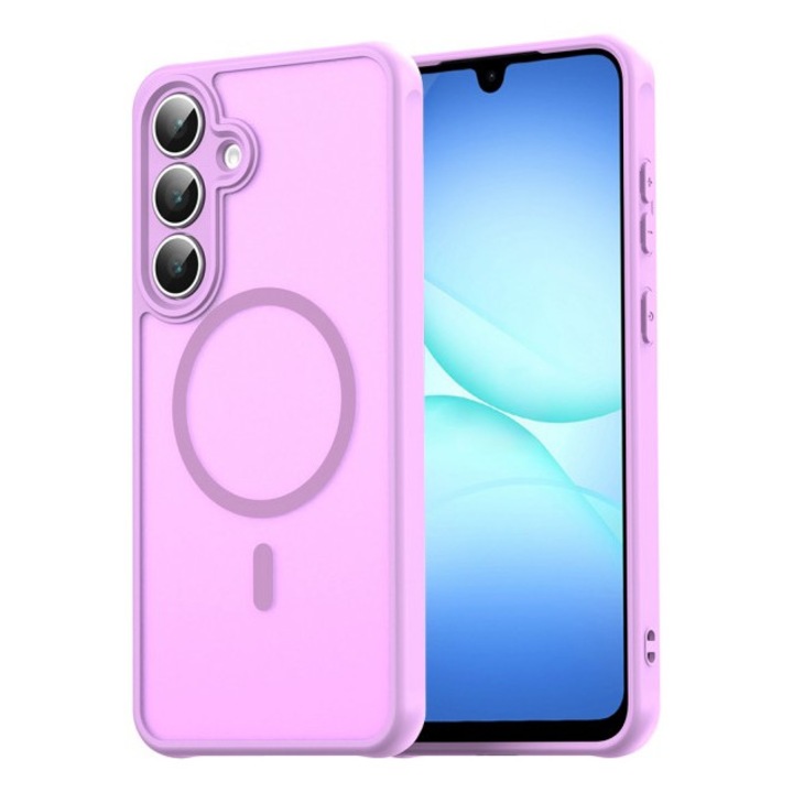 Husa Upzz® Halo Pentru Samsung Galaxy A17 5G, Magsafe, Protectie Camere si Colturi, Design Premium, Super Rezistenta, Pink