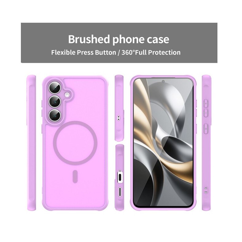 Husa Upzz® Halo Pentru Samsung Galaxy A17 5G, Magsafe, Protectie Camere si Colturi, Design Premium, Super Rezistenta, Pink