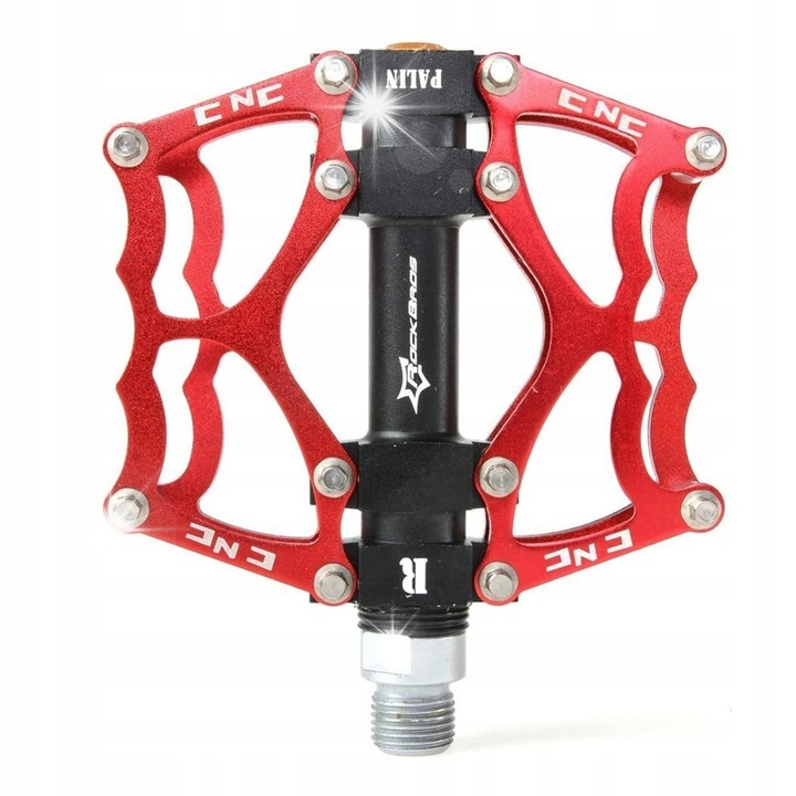 Платформени педали Rockbros, алуминий, 100x90x17мм, червени, комплект 2 броя