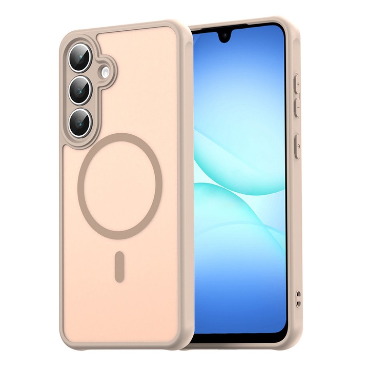 NexaCase MagSafe tok Samsung Galaxy A17 5G / A17 4G / M17 / F17 készülékhez, Fortify Magsafe, kemény TPU tok, légzsák sarkok, ütközésvédő, matt szerkezetű ütésálló, arany