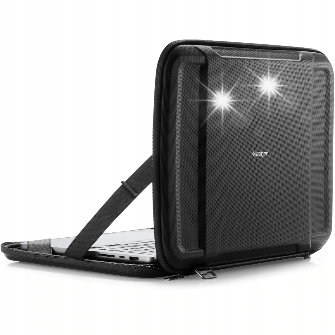 Etui laptop Spigen Rugged Armor Pouch "Pro", 15-16'', negru, dimensiuni 37.5x26.8x2.8cm, set complet