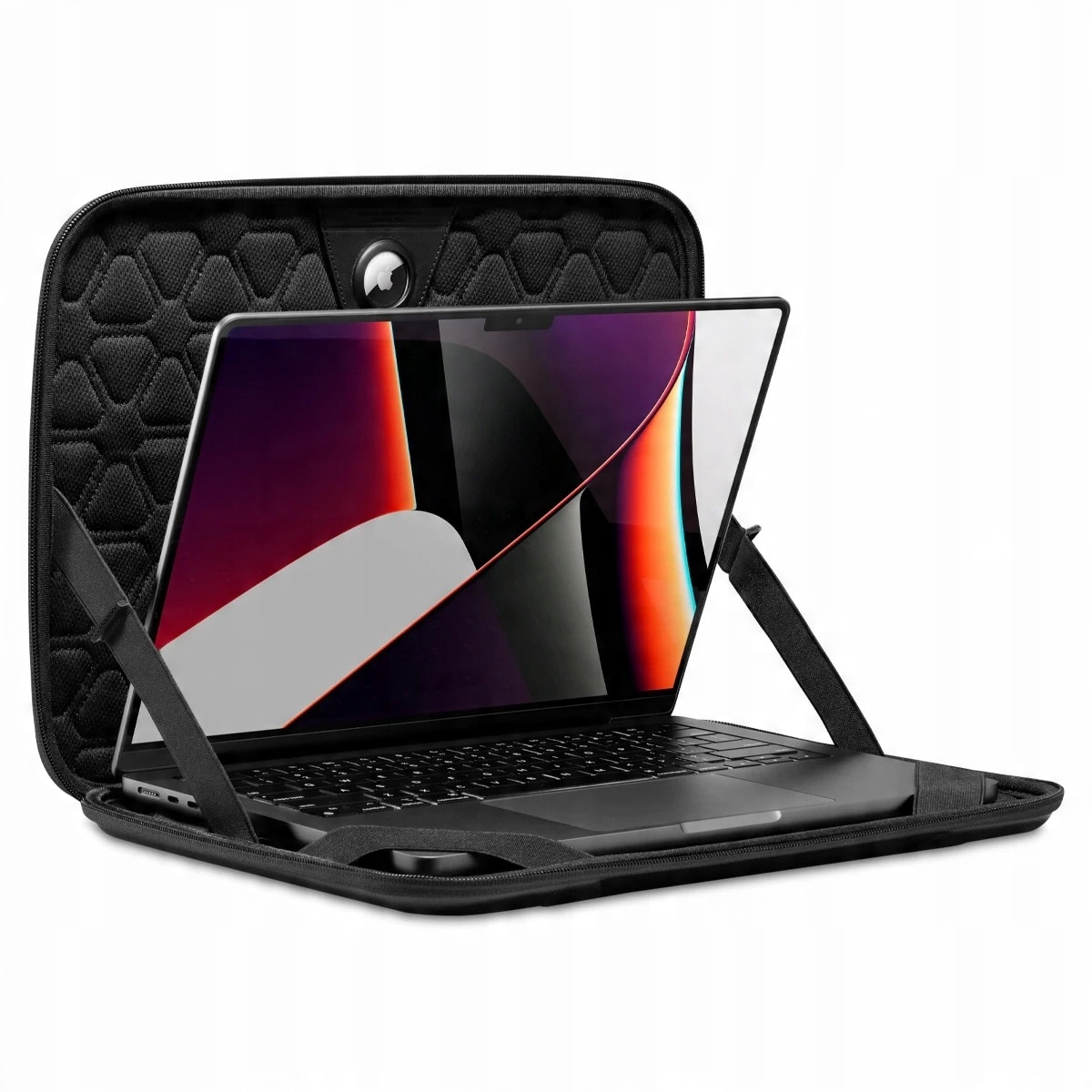 Etui laptop Spigen Rugged Armor Pouch "Pro", 15-16'', negru, dimensiuni 37.5x26.8x2.8cm, set complet
