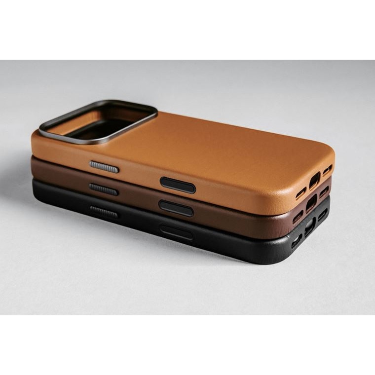 Husa din piele naturala Nomad Traditional Leather Horween Case cu MagSafe compatibila cu iPhone 17 Pro, Rustic Brown