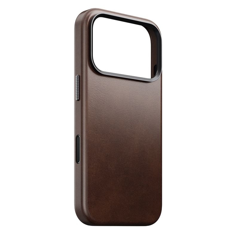 Husa din piele naturala Nomad Traditional Leather Horween Case cu MagSafe compatibila cu iPhone 17 Pro, Rustic Brown