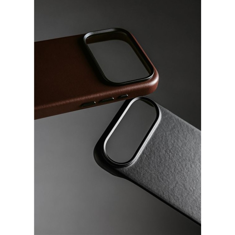 Husă din piele naturală Nomad Traditional Leather, compatibilă MagSafe, neagră, pentru iPhone 17 Air